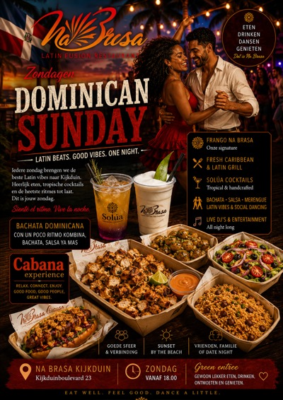 Na Brasa Cabana Dominican Sunday: Na Brasa Kijkduin te Den Haag