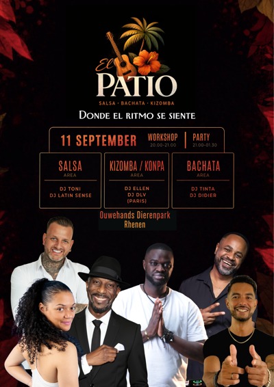 EL PATIO (Latin in the ZOO=3 Area, 6 DJs, workshop): El Patio te Rhenen