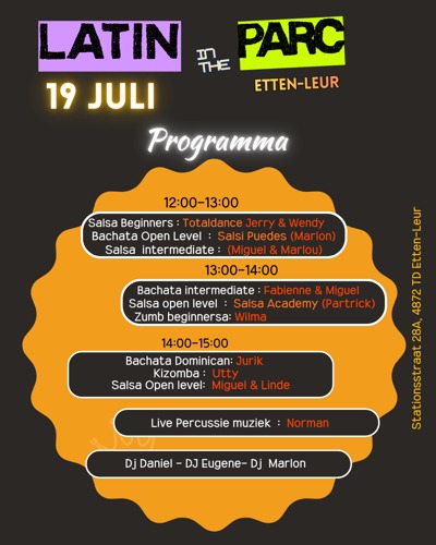 Latin in the Parc Salsa Bachata Kizomba: Total Dance Breda te Ettenleur