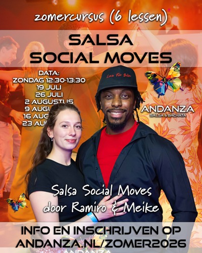 Salsa Social Moves (open level - intermediate) – 6 lessen van 1 uur: Andanza Salsa & Bachata te Bodegraven