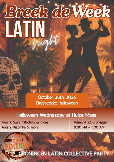 Breek de Week Latin Party Halloween Edition: The BAILA Movement te Groningen