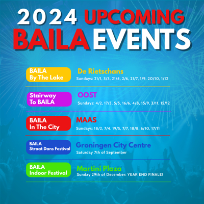 BAILA Indoor Festival: Plaza Danza Zaalverhuur, Groepsuitjes & Danslessen te Groningen
