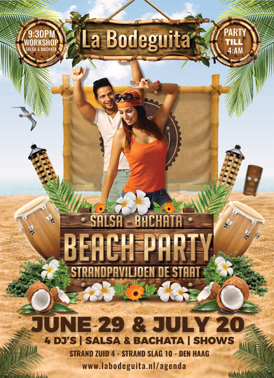 La Bodeguita presents:Beach Party_ Zaterdag 29 Juni_21:30 till 04:00: La Bodeguita te Den Haag